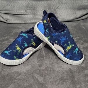 Carter's toddler size 7 Blue Dinosaur Slip-On Shoes